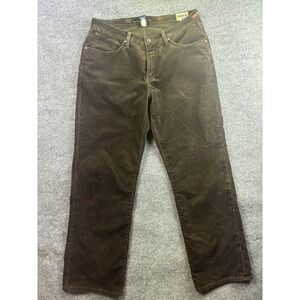 Worn Agedenim Corduroy Pants Mens 38x34 Brown Straight Leg Stretch Casual